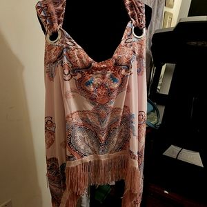Women's floral sleeveless top